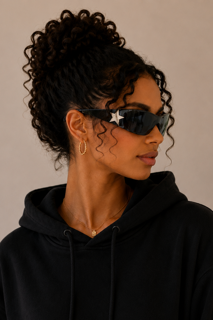 Étoile Wrap Sunglasses - Noir