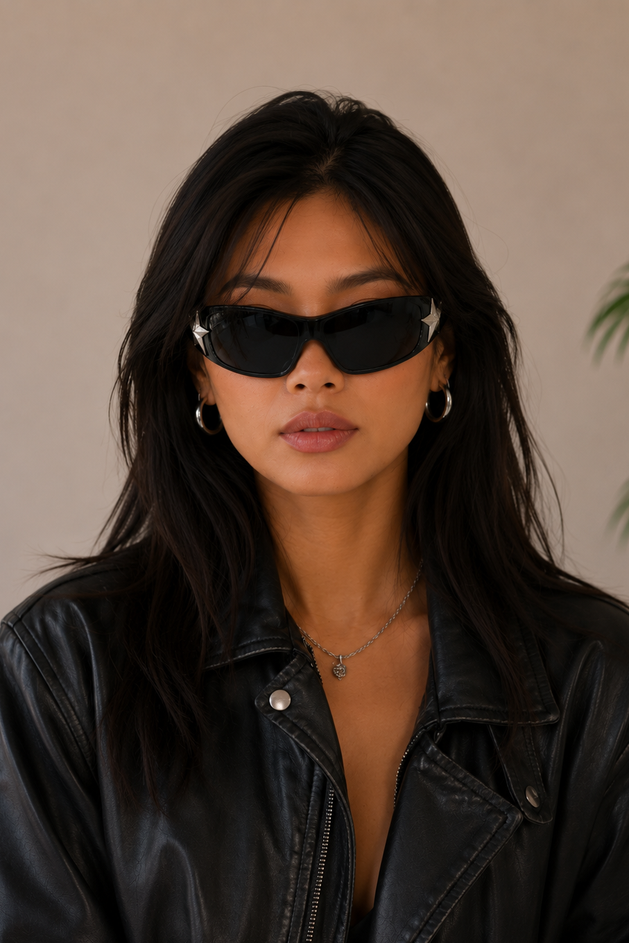 Étoile Wrap Sunglasses - Noir