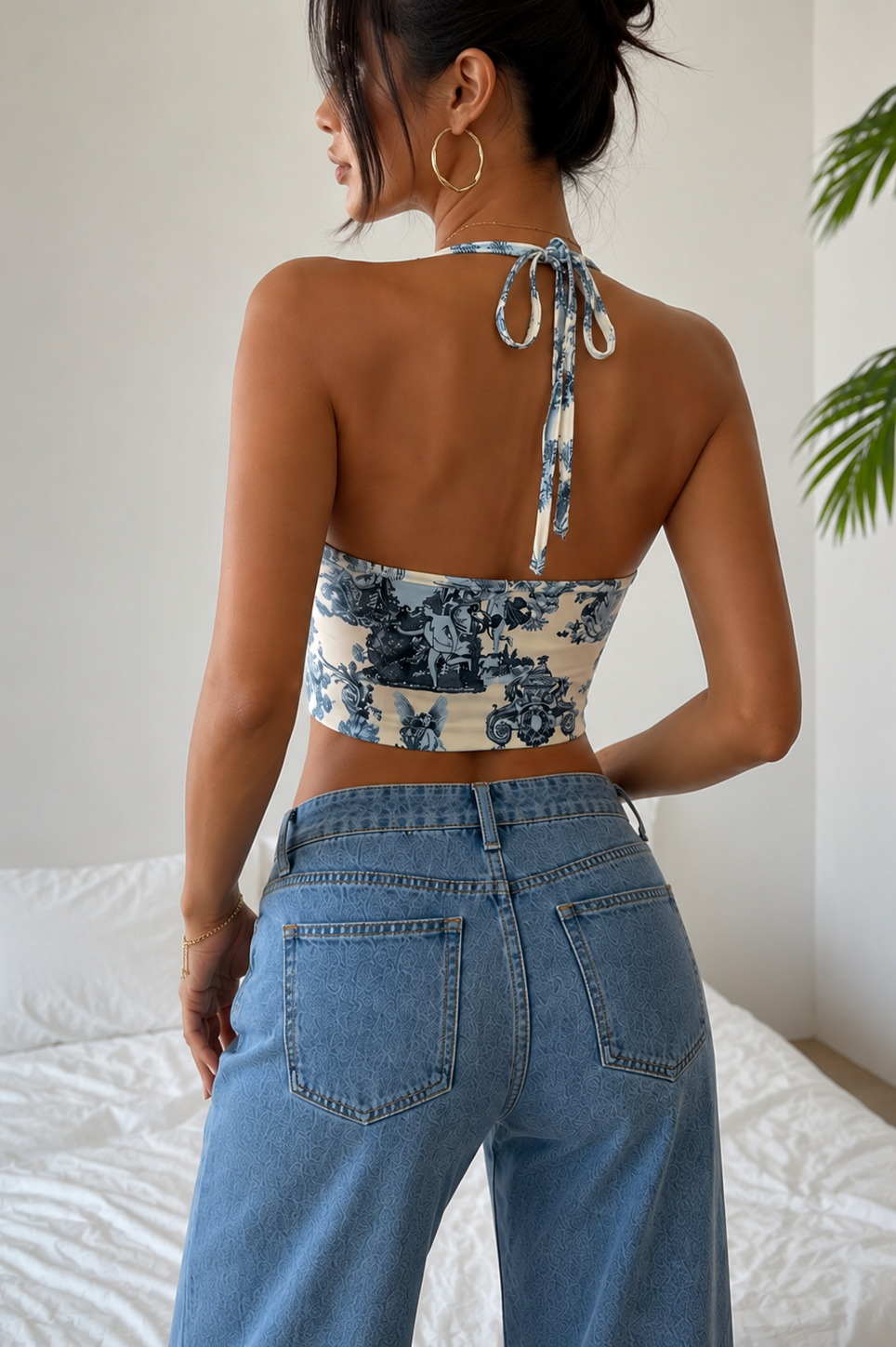 Toile Corset Top - back detail
